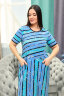 Платье женское 9224 бирюзовая полоса