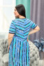 Платье женское 9224 бирюзовая полоса
