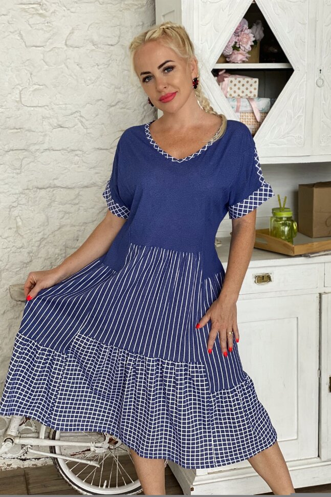 Платье женское 7223 синий