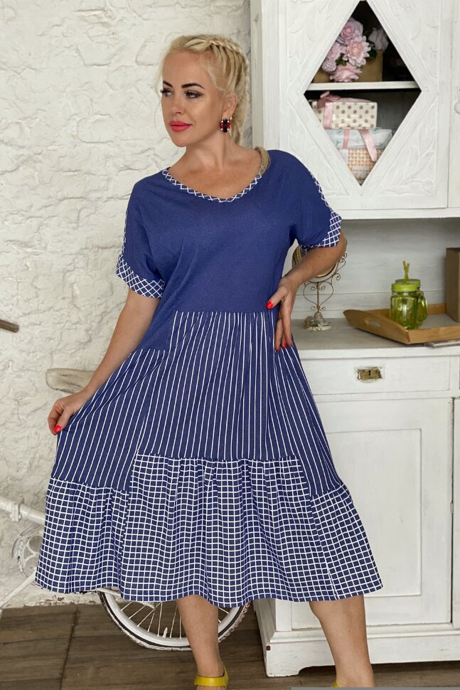 Платье женское 7223 синий