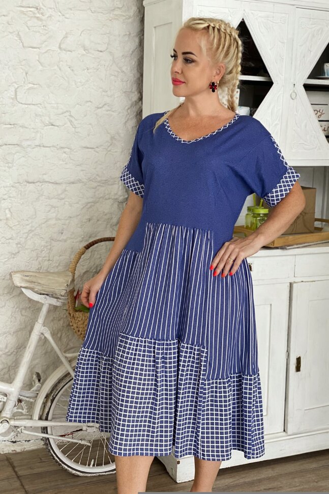 Платье женское 7223 синий