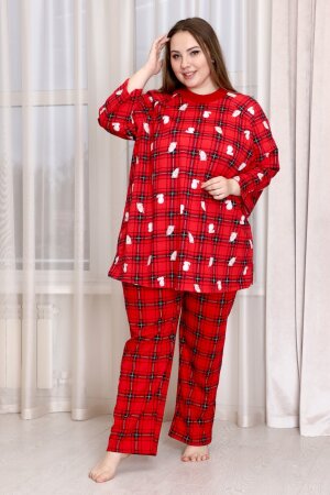 Пижама Рождество 3 красный ПИЖ-05-2-3