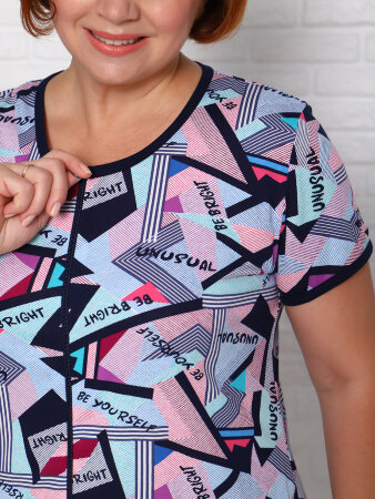 Мозаика розовый халат