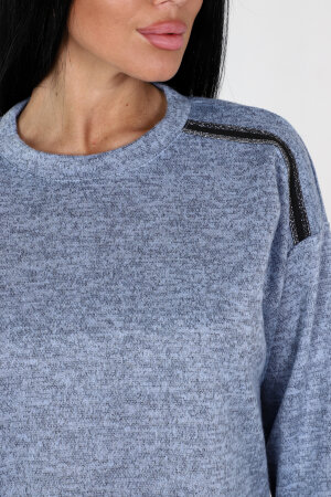 Женский костюм с юбкой 31777 голубой