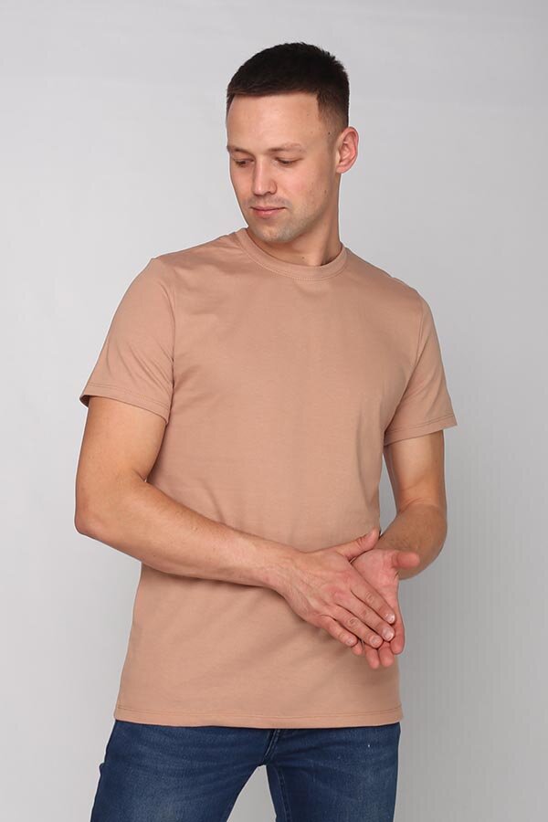 Футболка мужская БАЗОВАЯ бежевый Ф-39