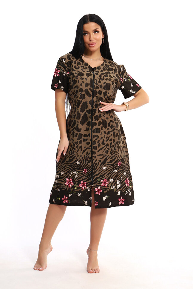 Халат Женский ЕХЛ-1050 коричневый