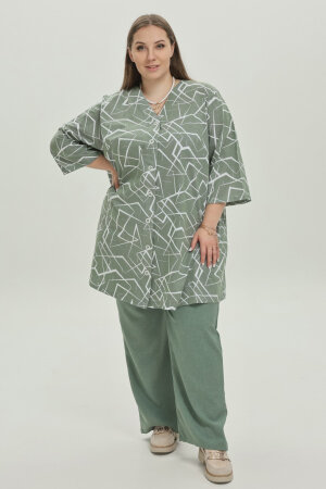 Рубашка Виктория зеленая