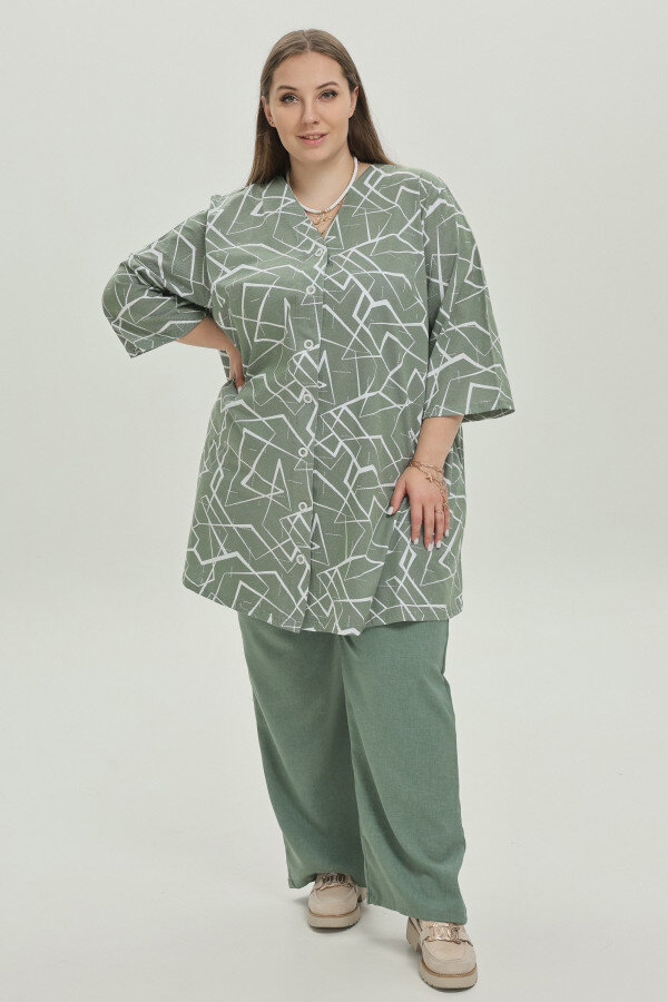 Рубашка Виктория зеленая