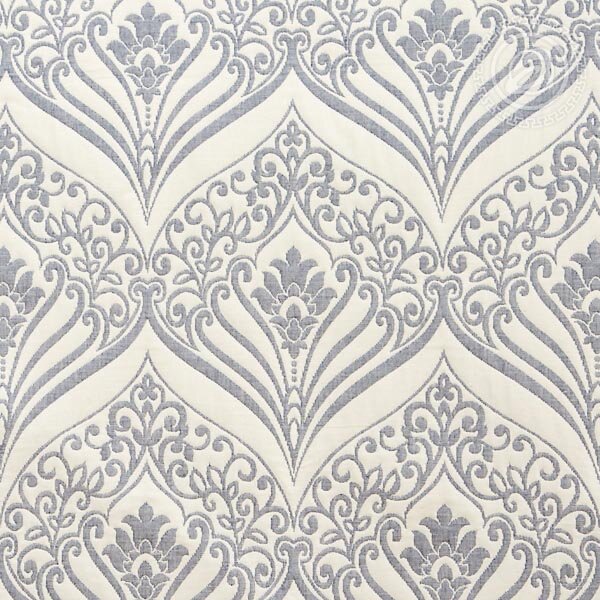 Покрывало Сады Востока сине-серое, жаккард