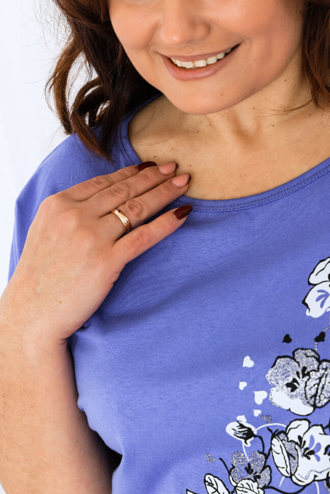 Женская ночная сорочка 21568 синий