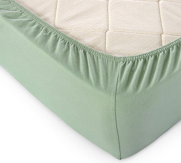 Простыня на резинке Олива, трикотаж