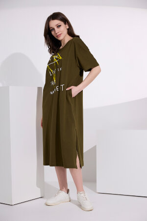 Платье женское 8341 хаки