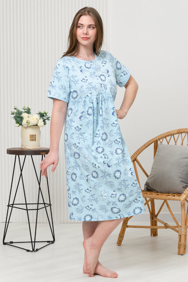 Женская ночная сорочка 42289 голубой