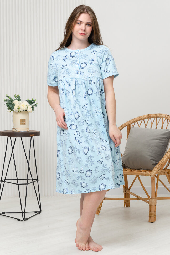 Женская ночная сорочка 42289 голубой