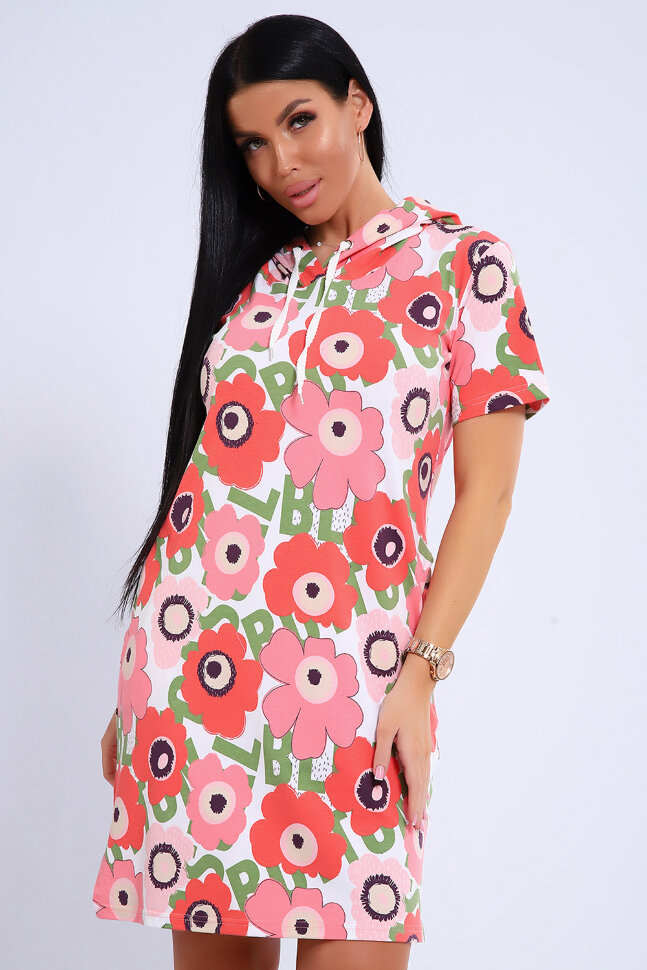 Платье женское ЕПЛ-1053 оранжевый