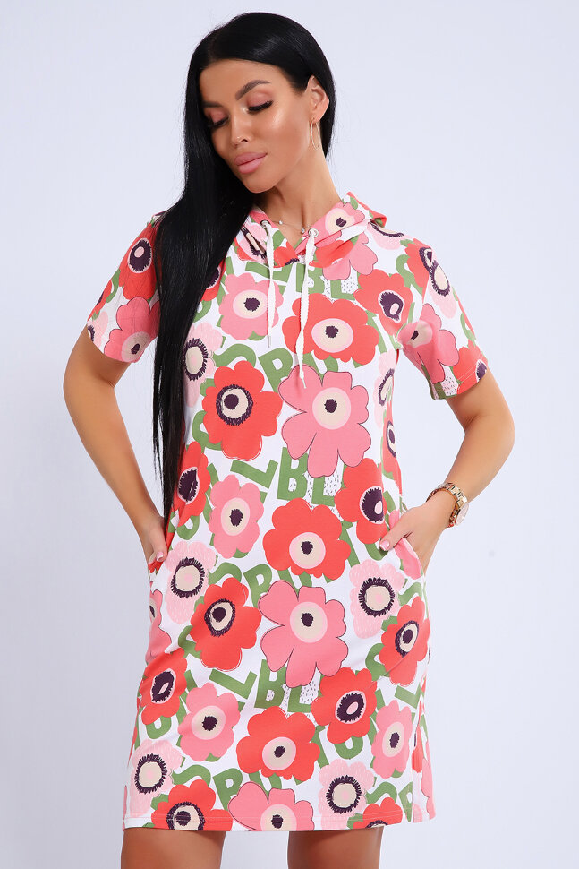 Платье женское ЕПЛ-1053 оранжевый