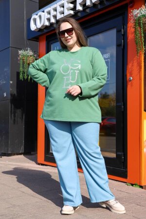 Свитшот Слайд зеленый КГЖ-06