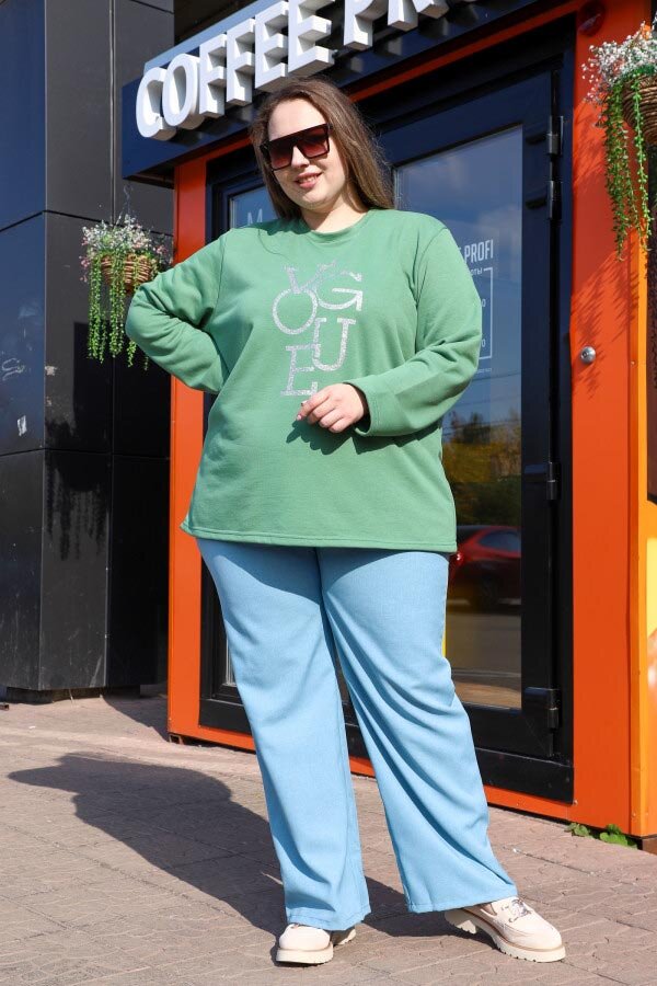 Свитшот Слайд зеленый КГЖ-06