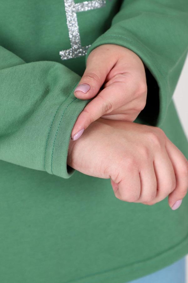 Свитшот Слайд зеленый КГЖ-06