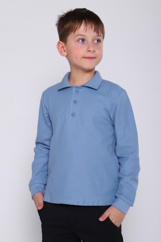 Детский джемпер для мальчика Эго длинный рукав темно-голубой