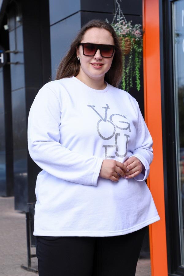 Свитшот Слайд белый КГЖ-07