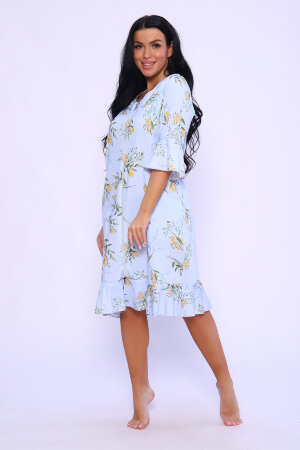 Халат Женский 71112 светло-голубой