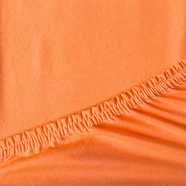 Простыня на резинке Оранжевая, трикотаж
