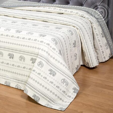 Покрывало Сафари серое, жаккард