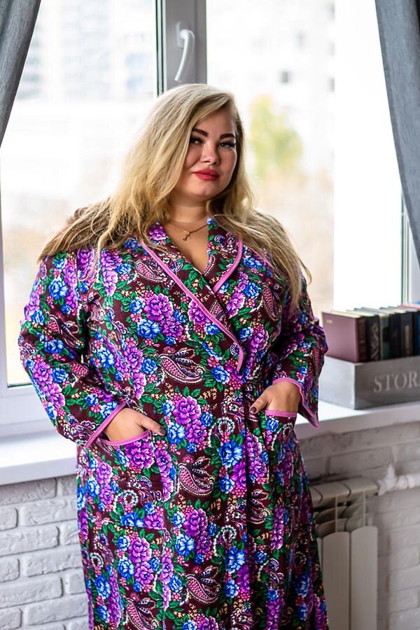 Халат фланель запах последний размер (58)