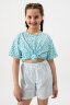 Пижама с шортами для девочки Потеха Бирюзовый Листочки