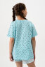 Пижама с шортами для девочки Потеха Бирюзовый Листочки