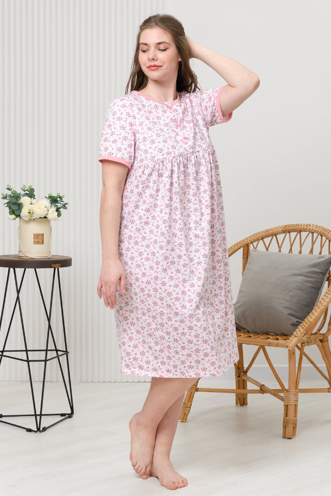 Женская ночная сорочка 42289 цветы