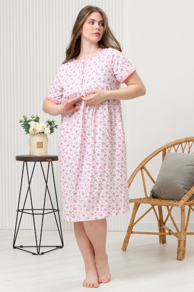 Женская ночная сорочка 42289 цветы