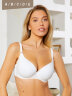 Женский бюстгальтер гладкий HoneyFormat 8034 на косточках белый