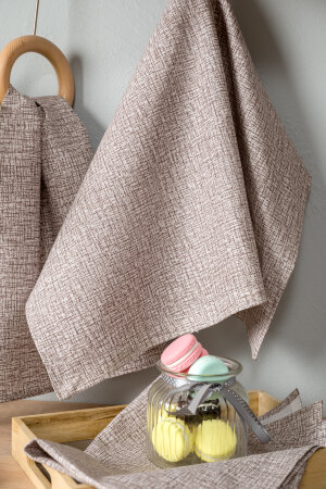 Полотенце кухонное Льняное полотно капучино