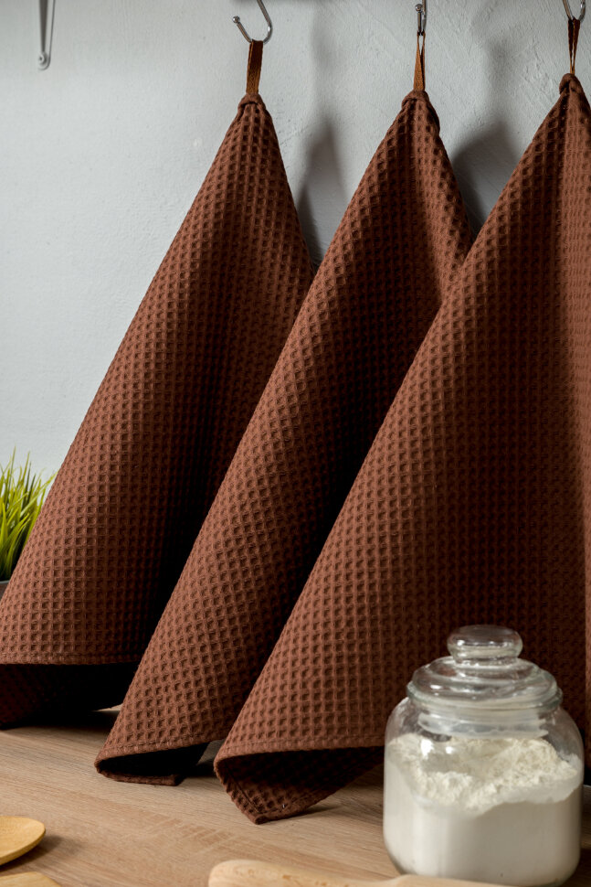 Полотенце кухонное Элегант в подарочной упаковке шоколад