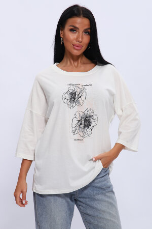 Женская туника 80038 молочный