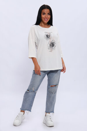 Женская туника 80038 молочный