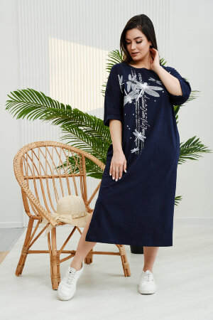 Платье женское 9186 темно-синий