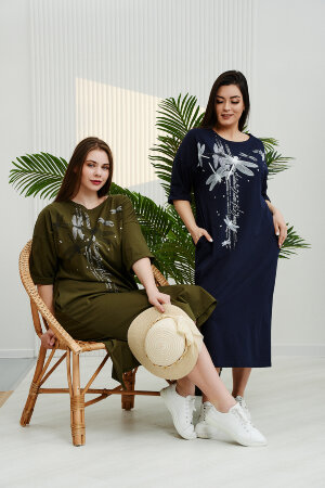 Платье женское 9186 темно-синий