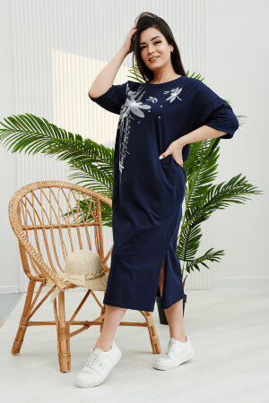 Платье женское 9186 темно-синий