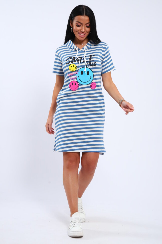 Платье женское ЕПЛ-1054 голубой