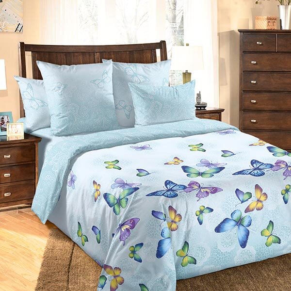Баттерфляй постельное белье поплин
