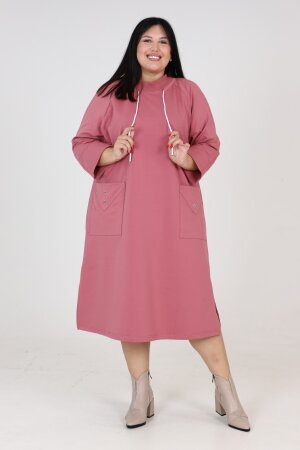 Платье София коралл футер ПГ-874-2