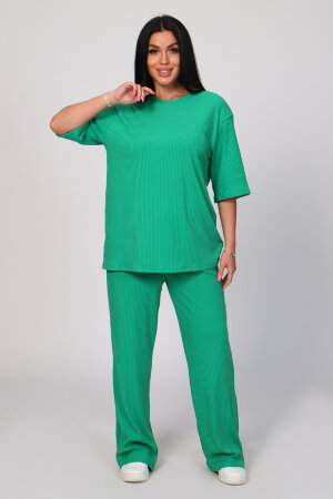 Женский костюм с брюками 78524 зеленый