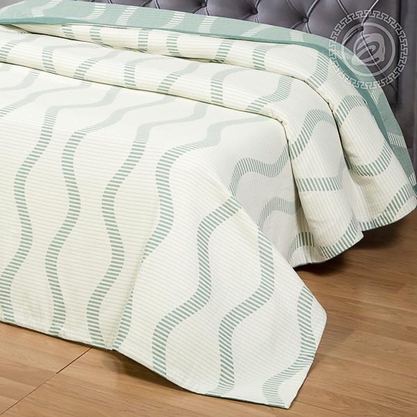 Покрывало Сальва сине-зеленое, жаккард