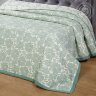 Покрывало Танец цветов зеленое, жаккард