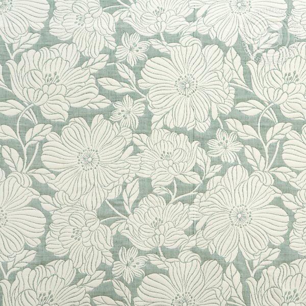 Покрывало Танец цветов зеленое, жаккард