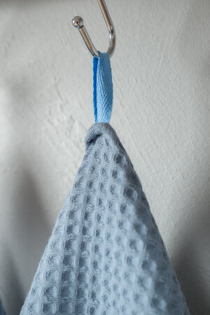 Полотенце кухонное Элегант в подарочной упаковке серо-голубой