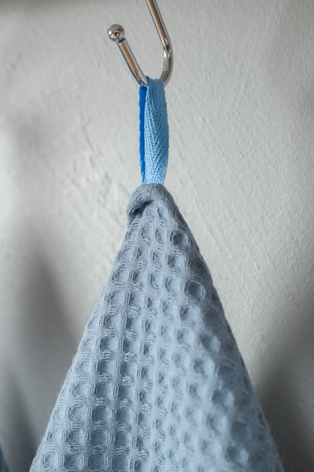 Полотенце кухонное Элегант в подарочной упаковке серо-голубой